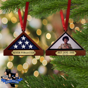 VETERAN FLAG CASE ORNAMENT