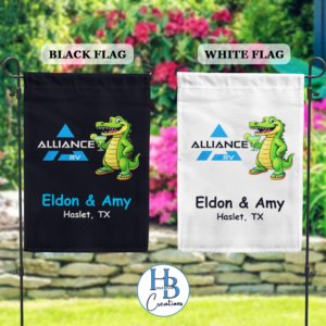 Alliance RV AllyGator Garden Flag – Double Sided RV Decor